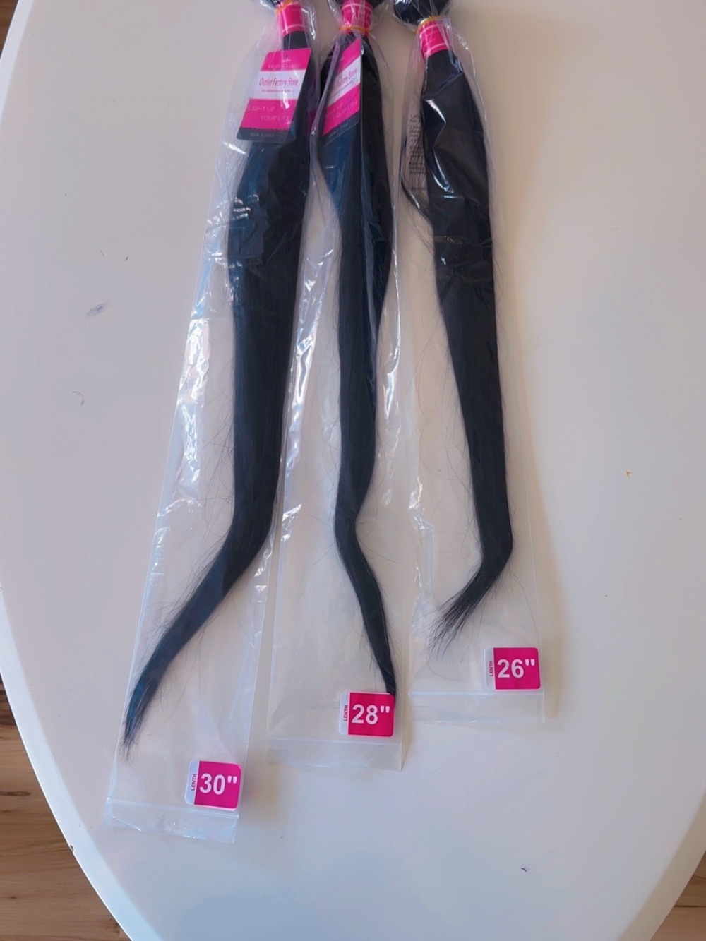 Unbranded Black Straight Hair Extensions - 26"/28"/30" Options